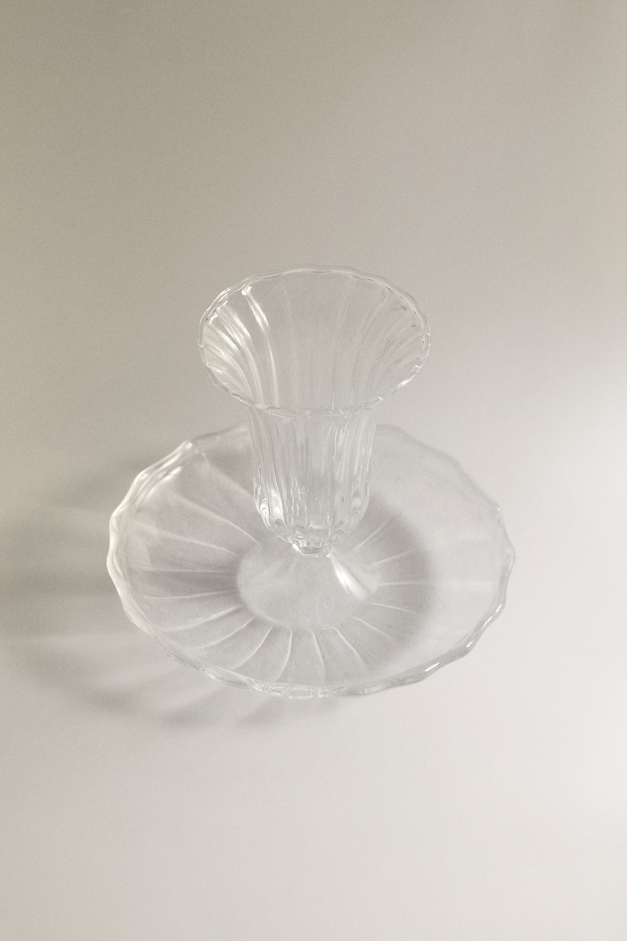 CLEAR GLASS TEALIGHT HOLDER
